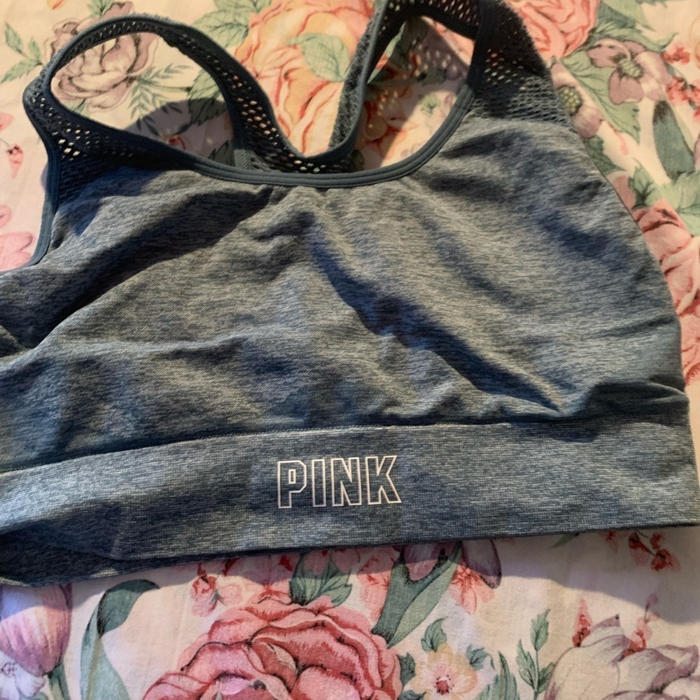 PINK Victoria's Secret Women's Gray Sports Bra Size Medium